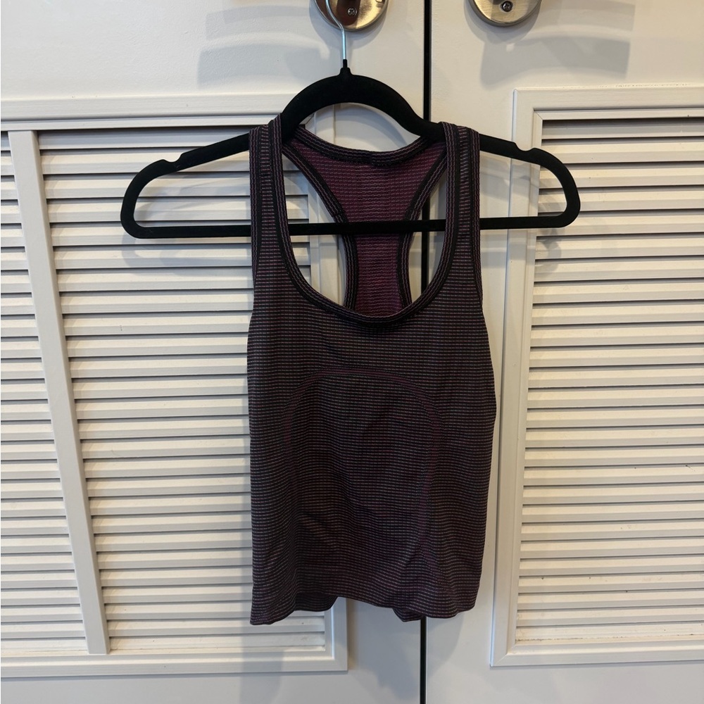 Lululemon Swiftly Black/Pink Tank Top